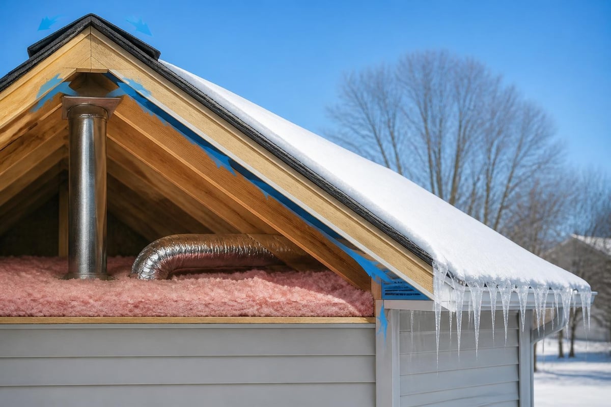 Ice dam prevention system components