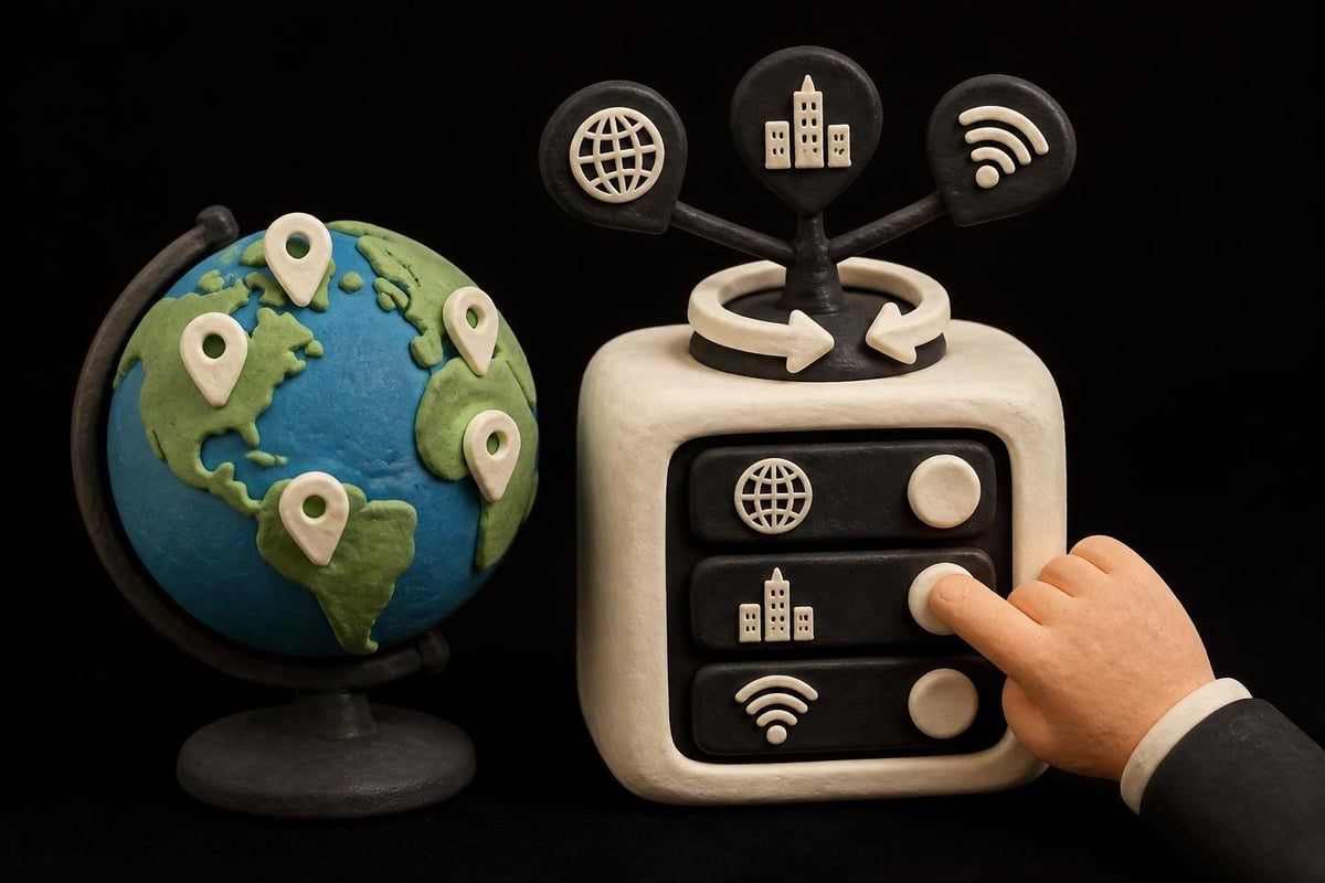 Geographic IP rotation workflow