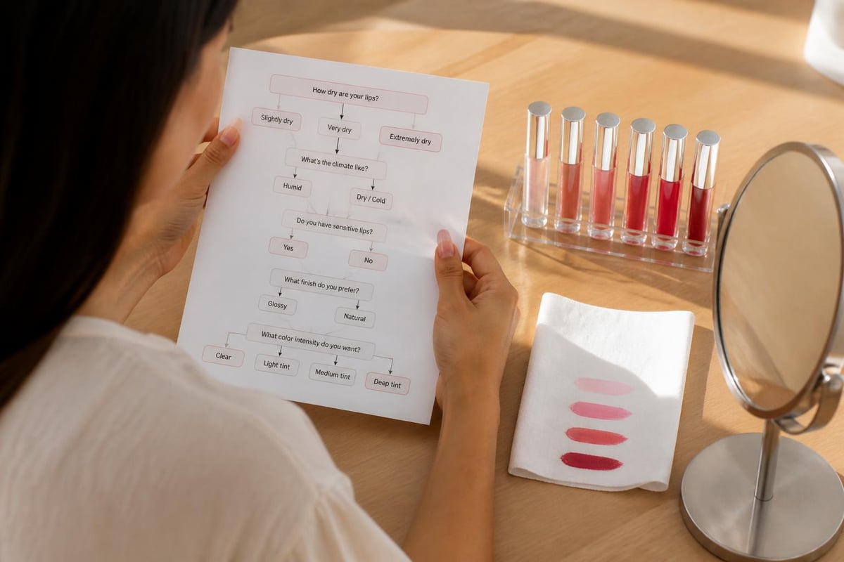 Choosing lip oil formula