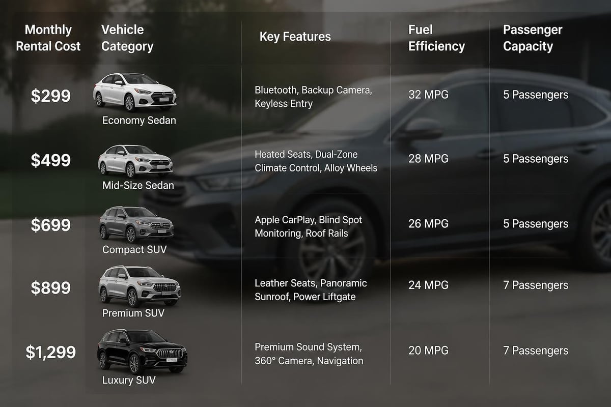 Vehicle class cost comparison