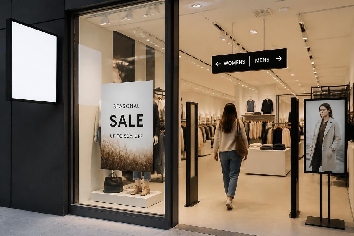 Shop signage hierarchy
