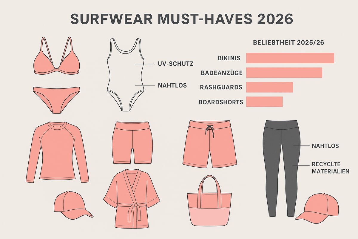 Die wichtigsten Surfwear-Pieces 2026: Must-haves für jede Welle
