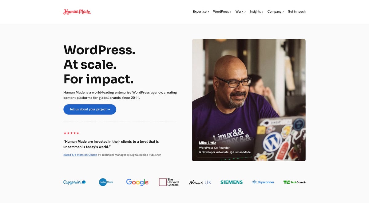 9 Essential WordPress Website Designers to Hire in 2025 - Human Made