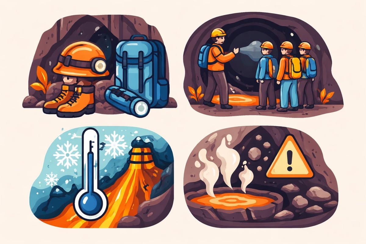 Lava tunnel safety preparation