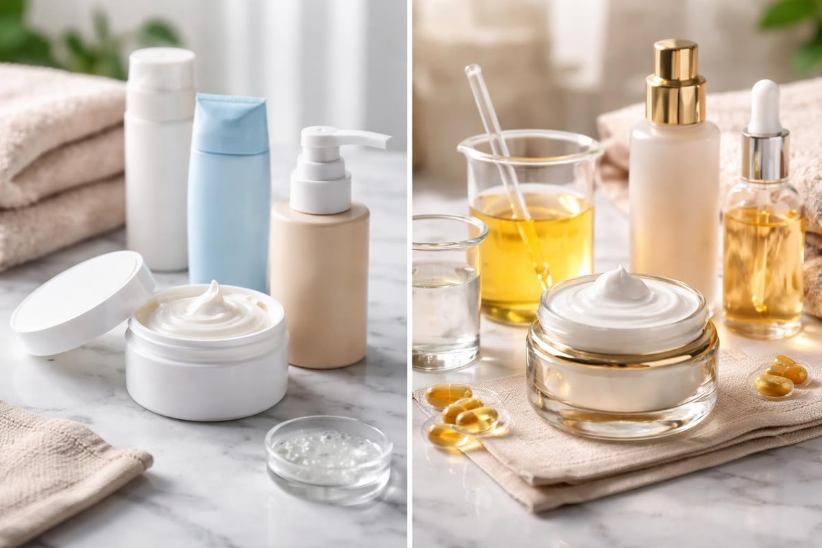Budget versus luxury moisturizer comparison