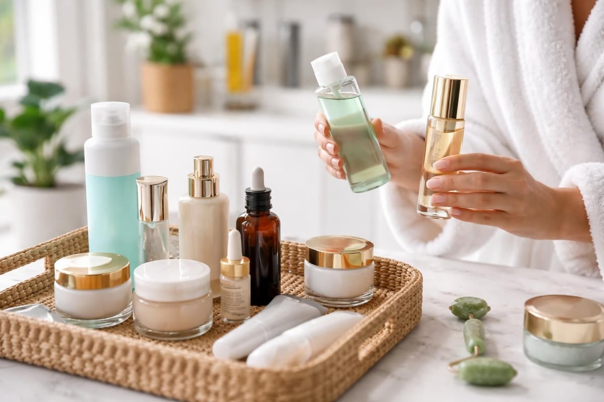 Skincare routine organization