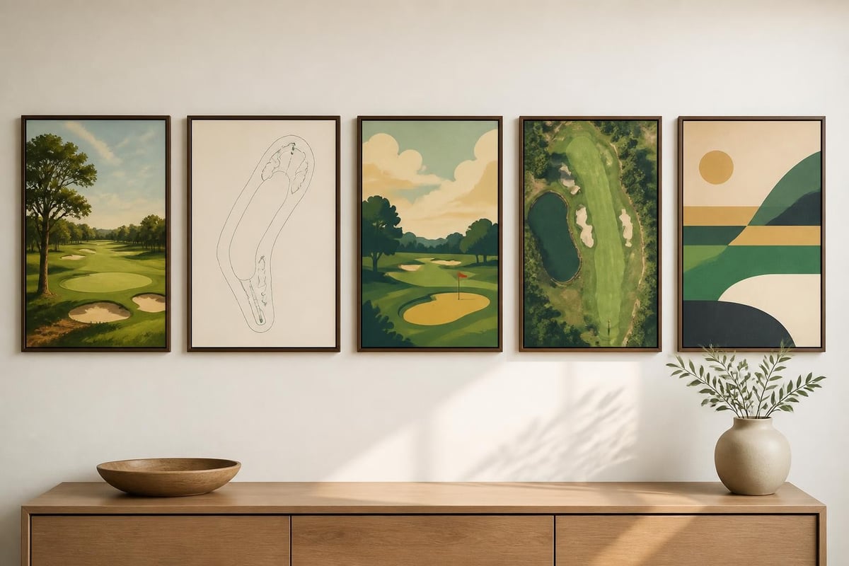 Golf course artwork styles