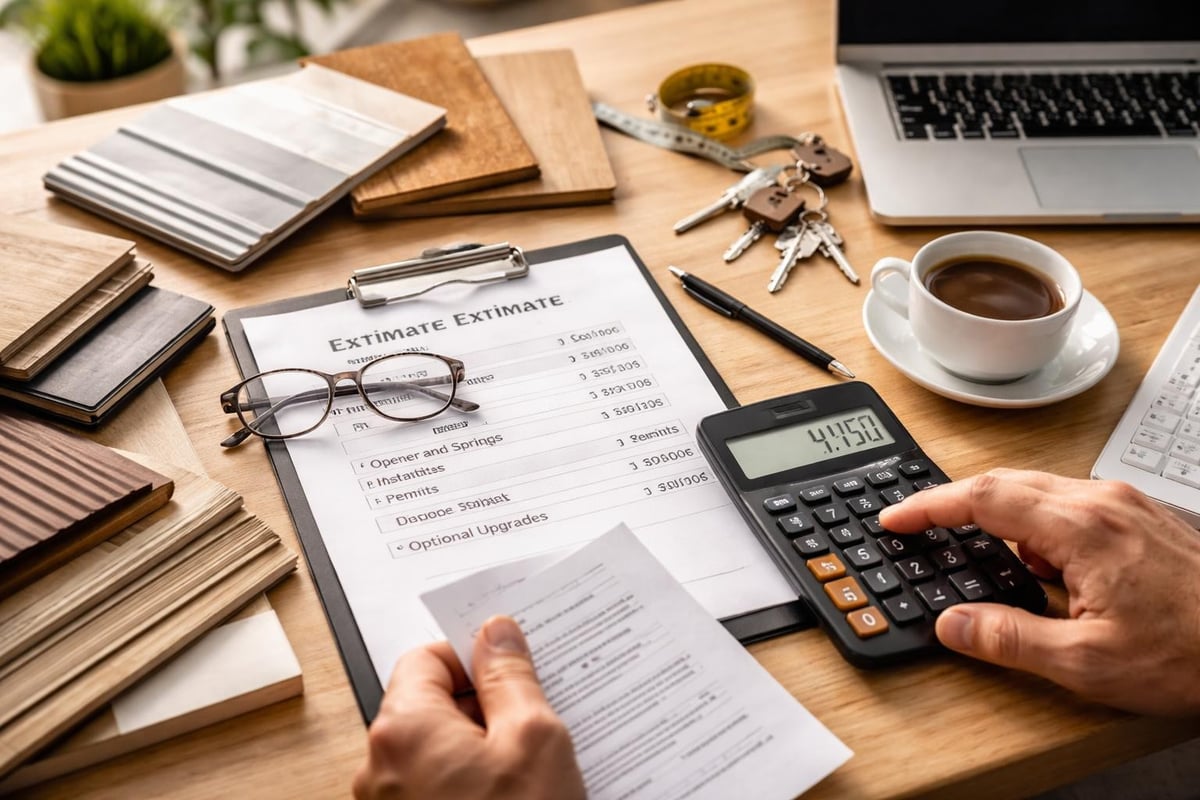 Garage door replacement budget breakdown