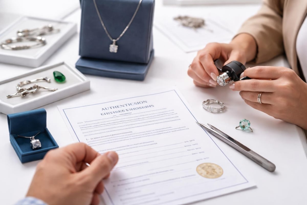 Stone jewelry authentication process