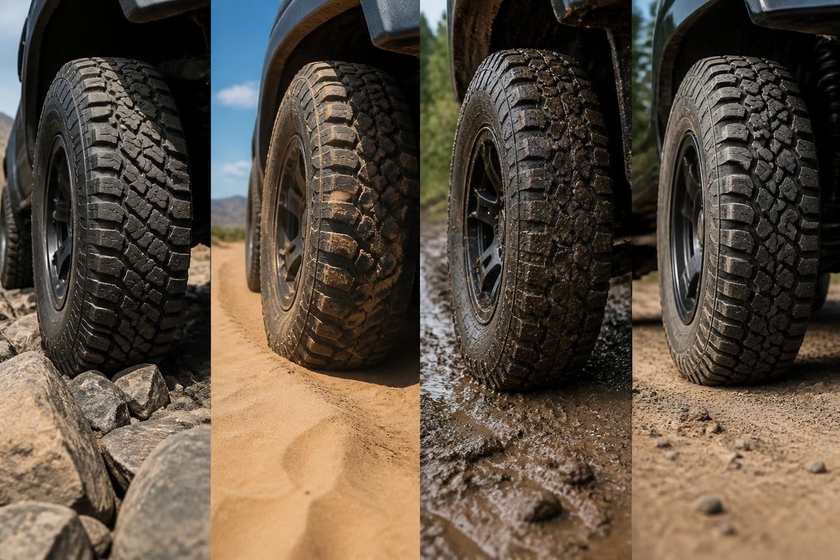 Terrain-specific tire tread requirements