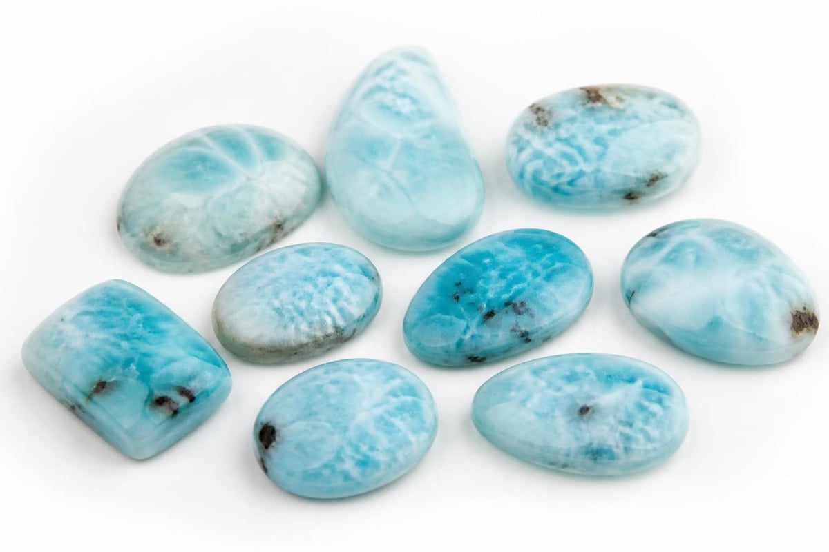 Larimar color variation spectrum
