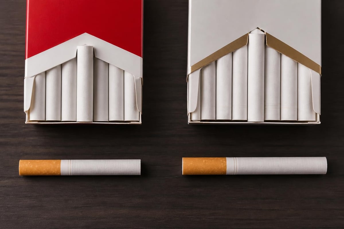 Cigarette format comparison