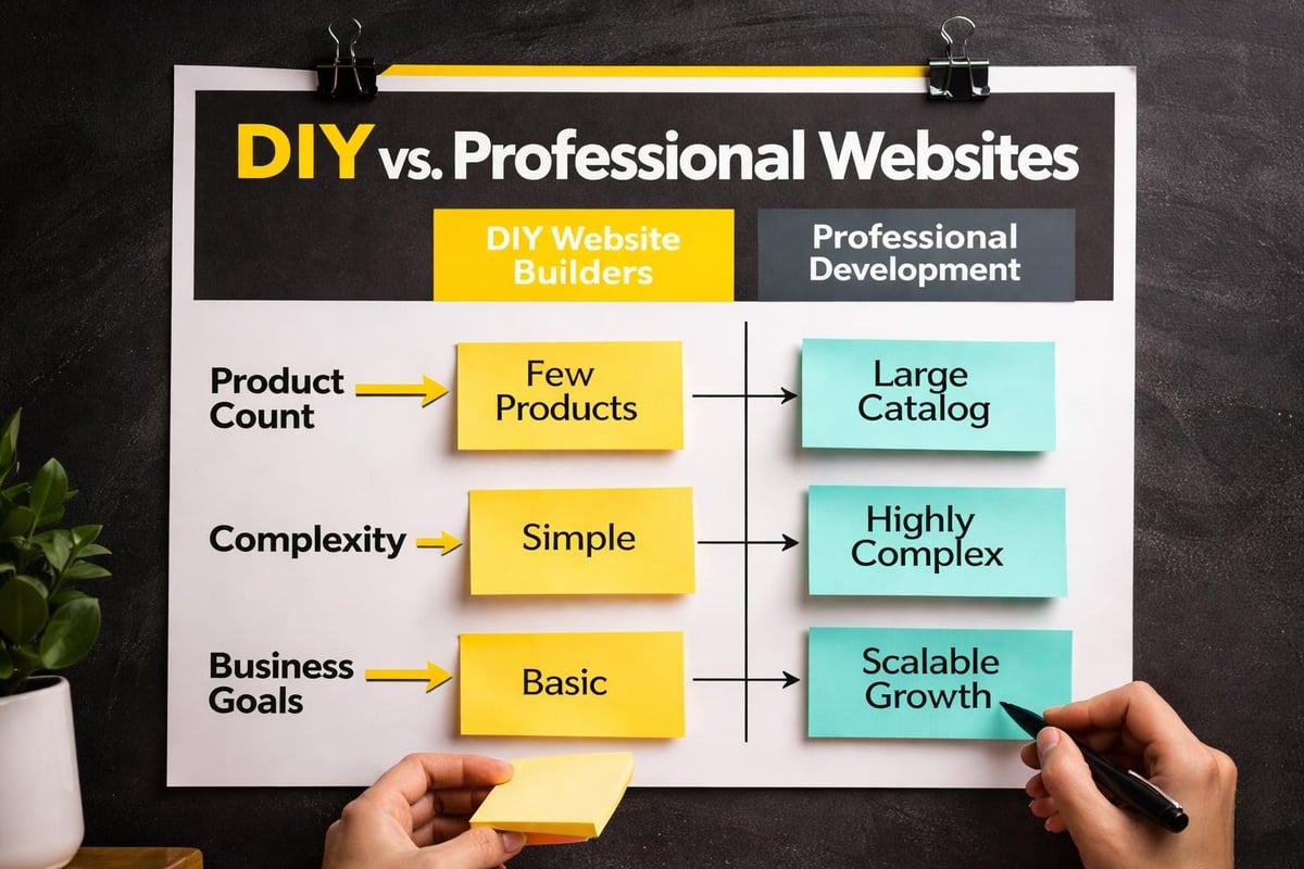 Development versus DIY website building