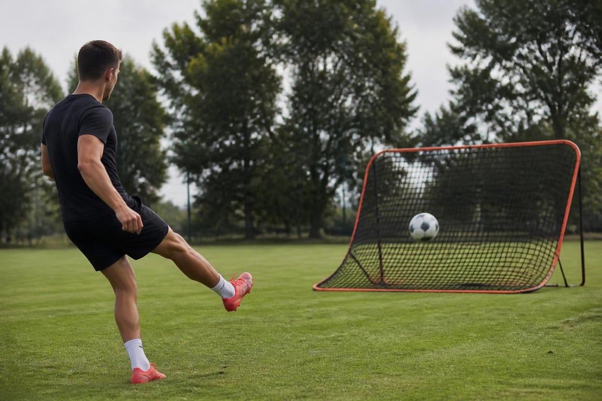 Soccer rebounder training cycle