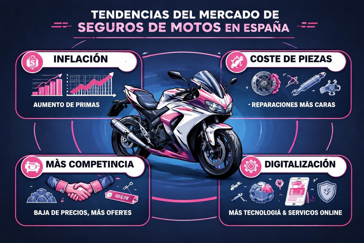 Precio de Seguro para Moto: Guía Completa 2026 3 Tendencias del mercado de seguros 2026