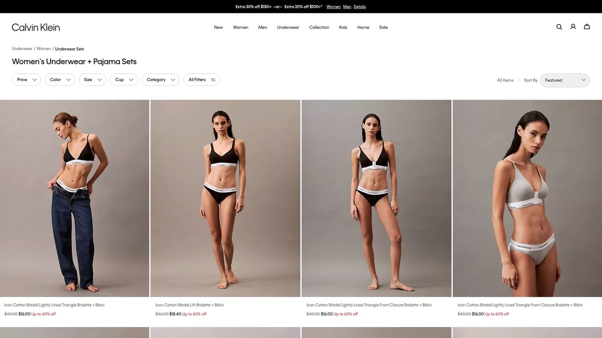 7 Trendy Women Underwear Set Ideas to Try in 2026 - Calvin Klein Modern Cotton Underwear Set