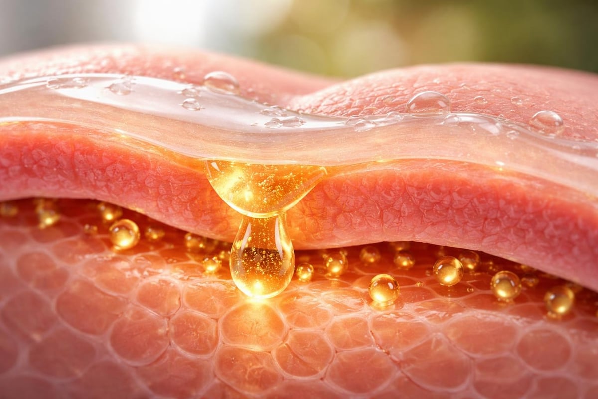 Texture and absorption differences in lip care