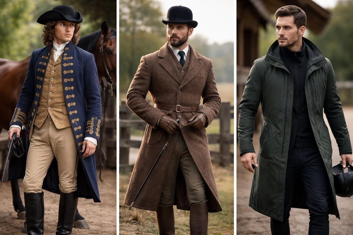 Historical evolution of riding coats