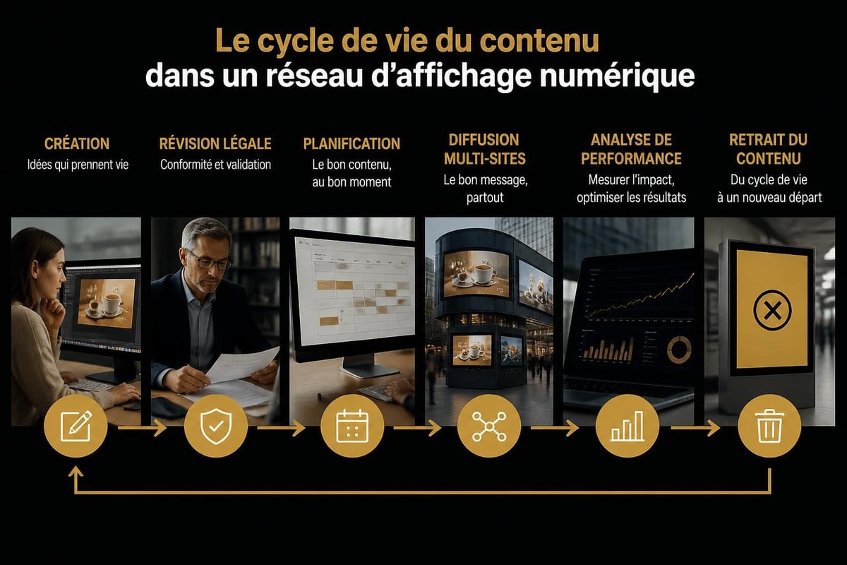 Digital signage content workflow