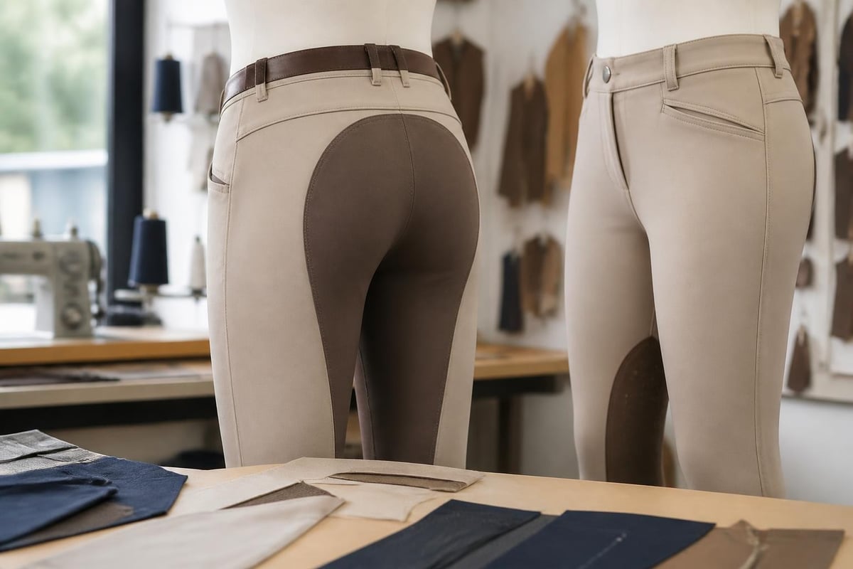 Construction features of men's equine breeches