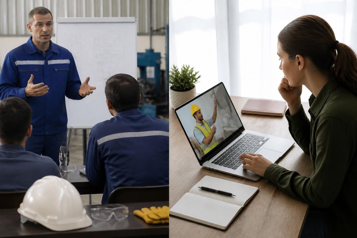 Safety training delivery methods comparison