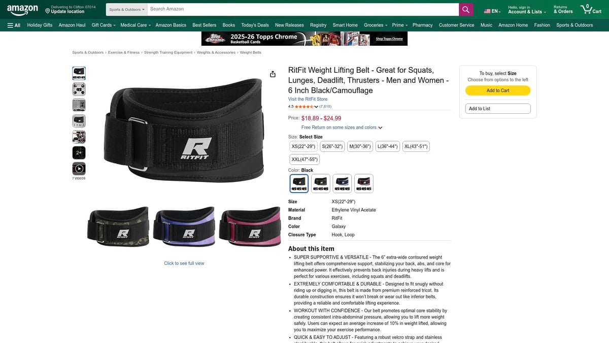 Top 7 Amazon Weight Belt Picks for 2026 Fitness Gains - RitFit Weight Lifting Belt