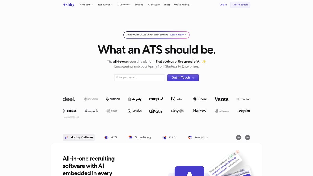 Top 10 Best ATS Platforms to Streamline Hiring in 2026 - Ashby
