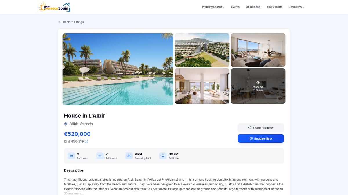 7 Best Property For Sale In Albir Spain For 2026 Buyers - 7. House in L'Albir – Contemporary Living with Resort Facilities (€520,000)