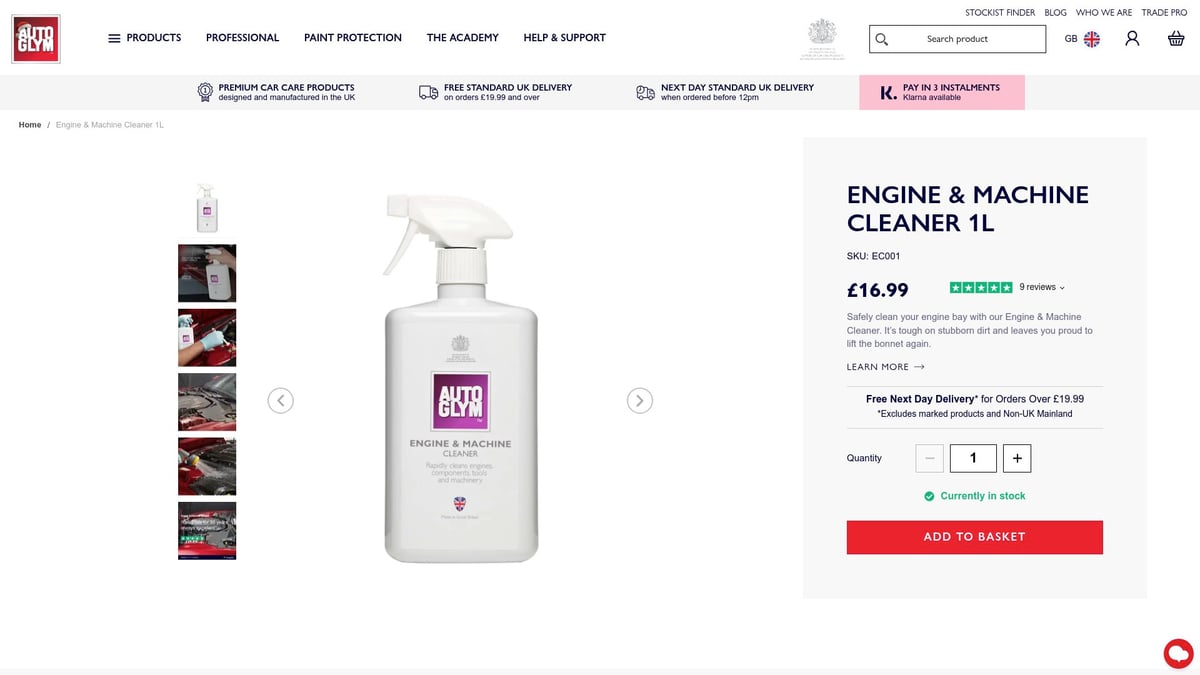 7 Melhores Produtos Lavar Motor para Resultados Impecáveis 2026 - Autoglym Engine & Machine Cleaner