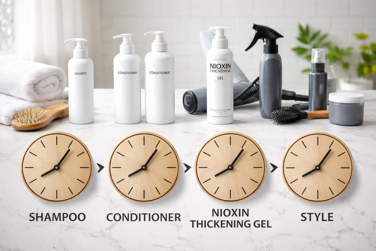 Hair care routine schedule