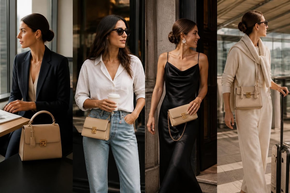 YSL beige bag versatility