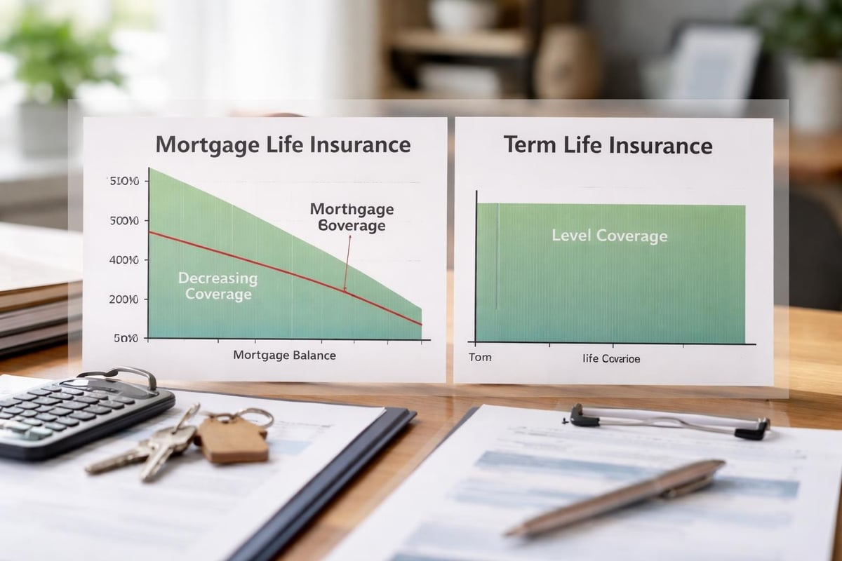 Mortgage life insurance vs term life insurance coverage comparison
