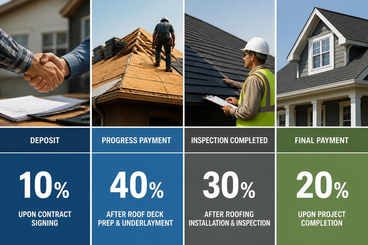 Roofing project payment schedule