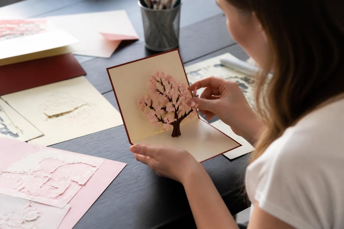 Pop-up card mechanisms