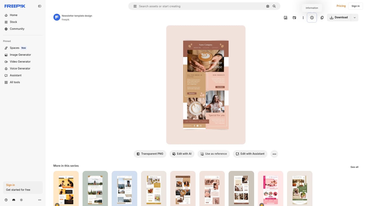 Die 8 Inspirierendsten Newsletter Templates 2026 - Saisonales Template für Kultur-Newsletter (Freepik)