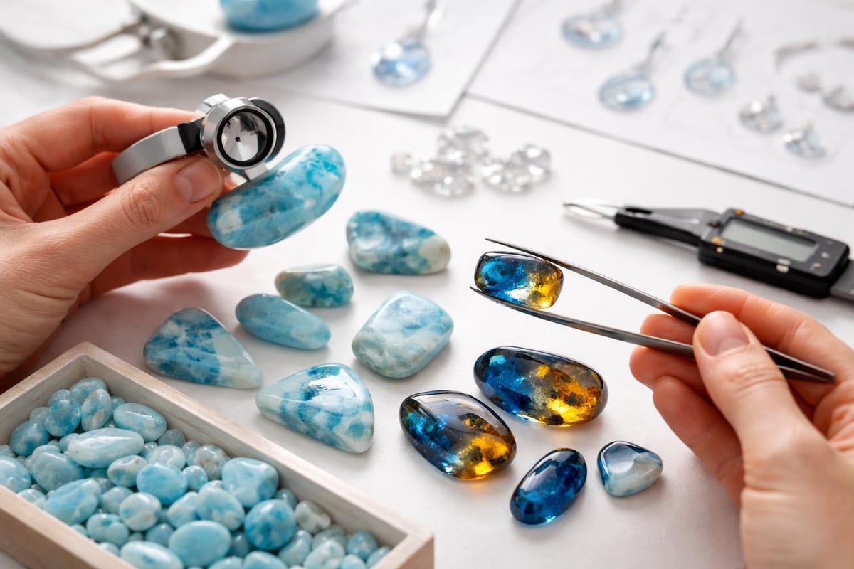 Dominican artisan stone selection process