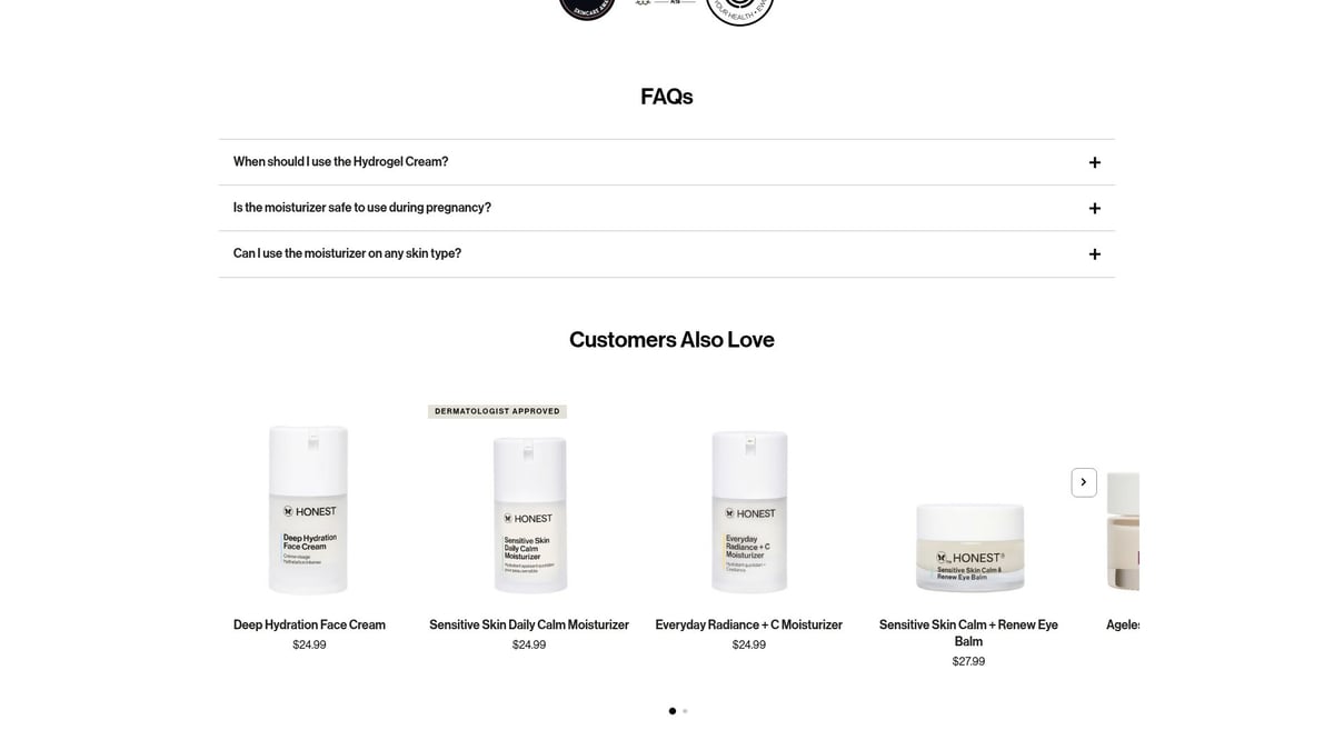 Top 8 Sensitive Skin Face Products to Try in 2026 - Honest Beauty – Hydrogel Cream