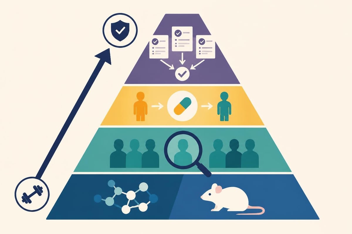 Evidence hierarchy in supplement research