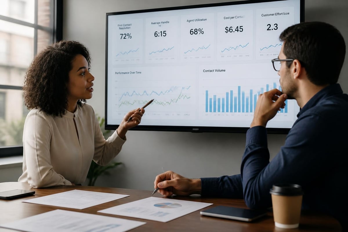 Customer service efficiency metrics dashboard