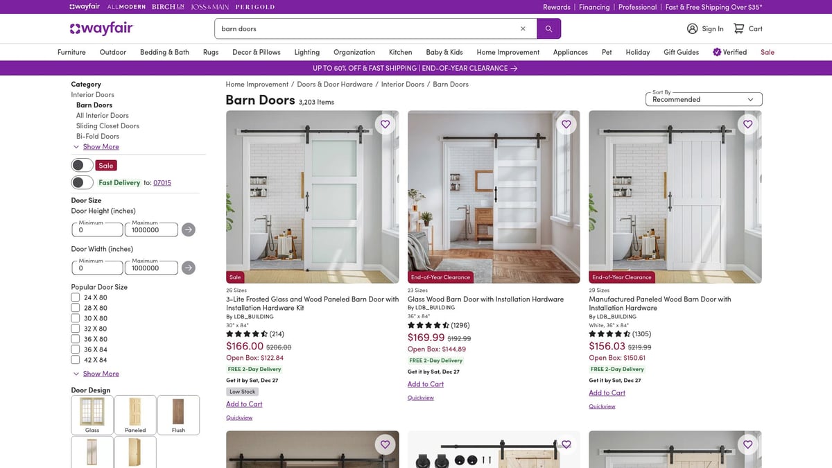 7 Best Barn Doors for Sale in 2026 for Every Home Style - Wayfair – Affordable Ready-to-Ship Barn Doors