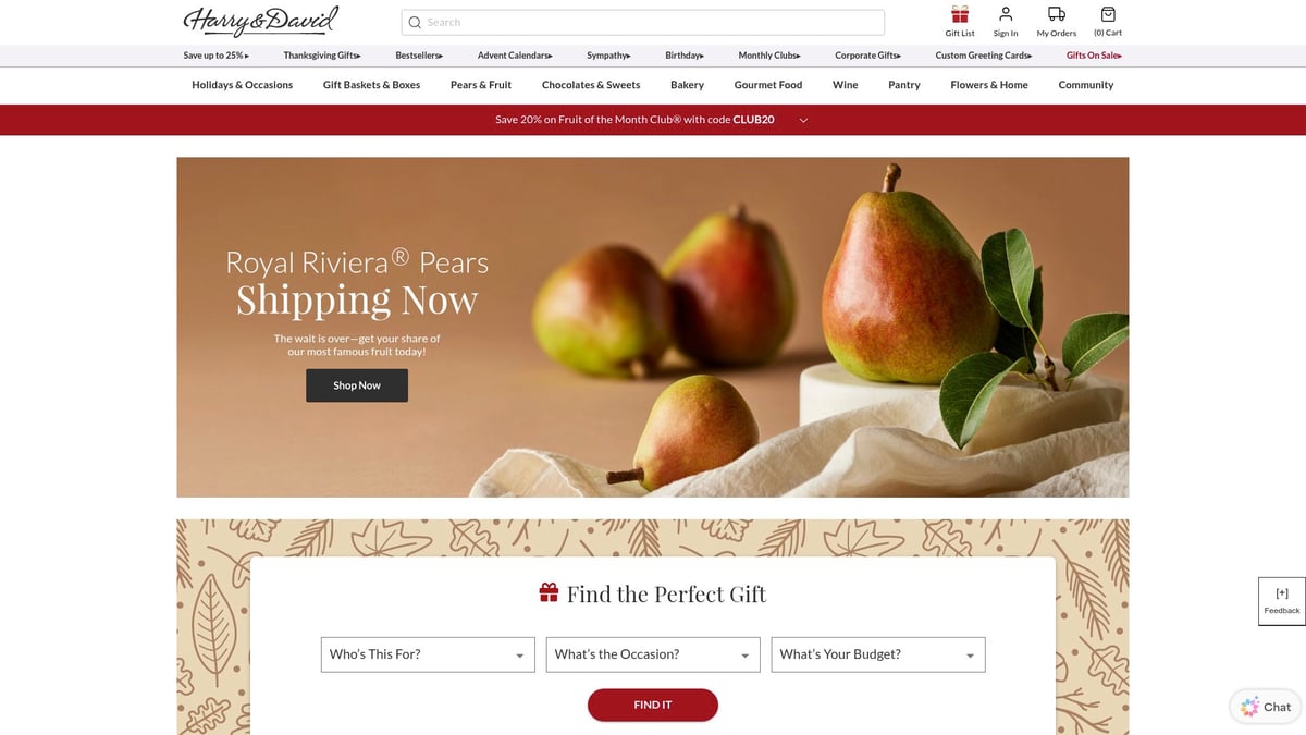 9 Irresistible Online Food Gifts to Delight Anyone in 2025 - Harry & David: Gourmet Fruit and Sweet Gift Baskets