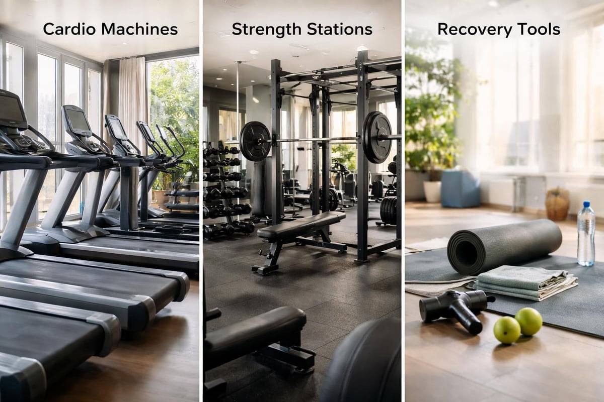 Stationary gym equipment categories