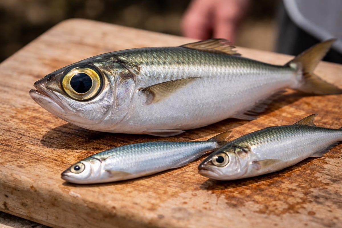 Goggle eye baitfish identification