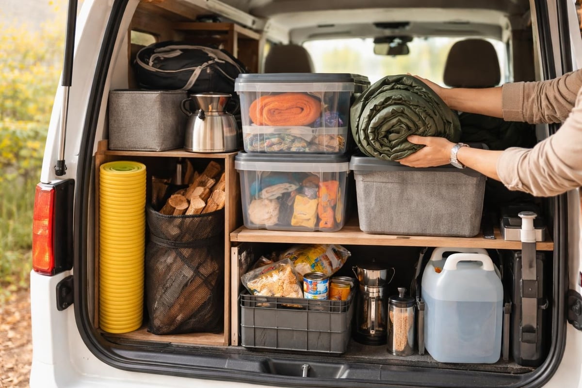 Camper van packing strategy