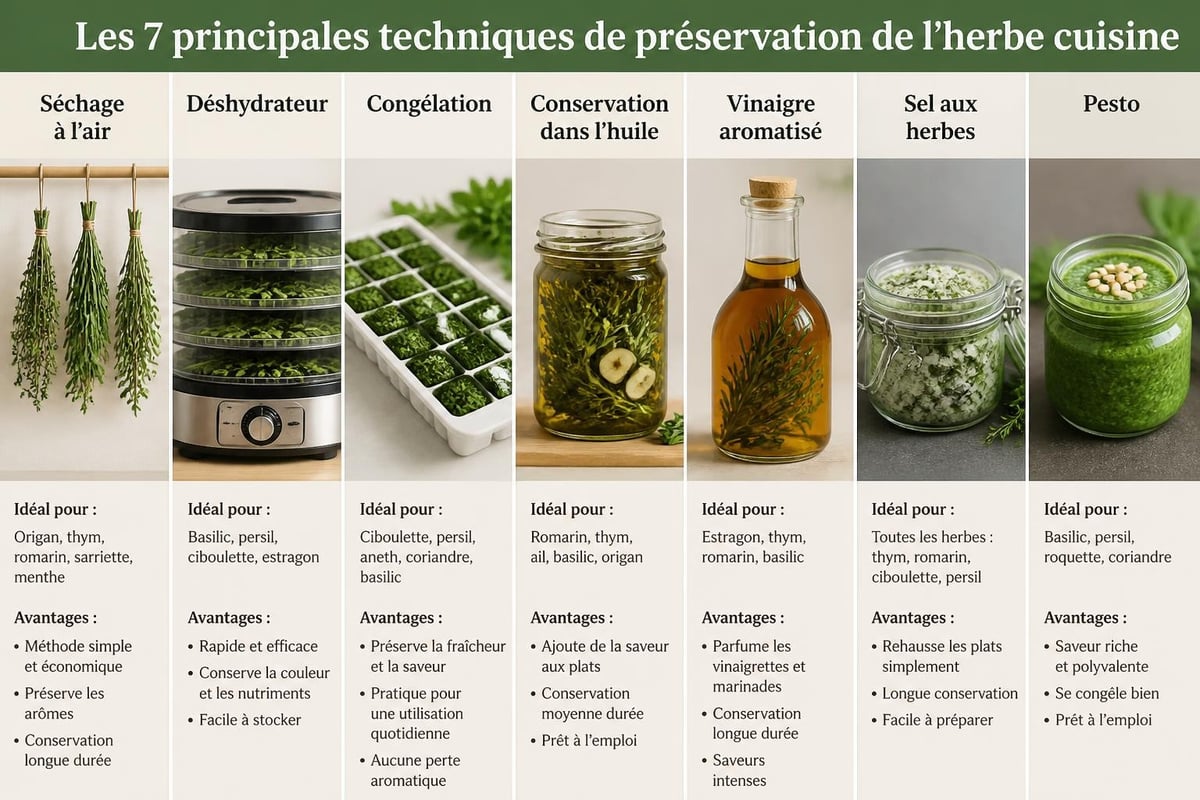Méthodes de conservation des herbes