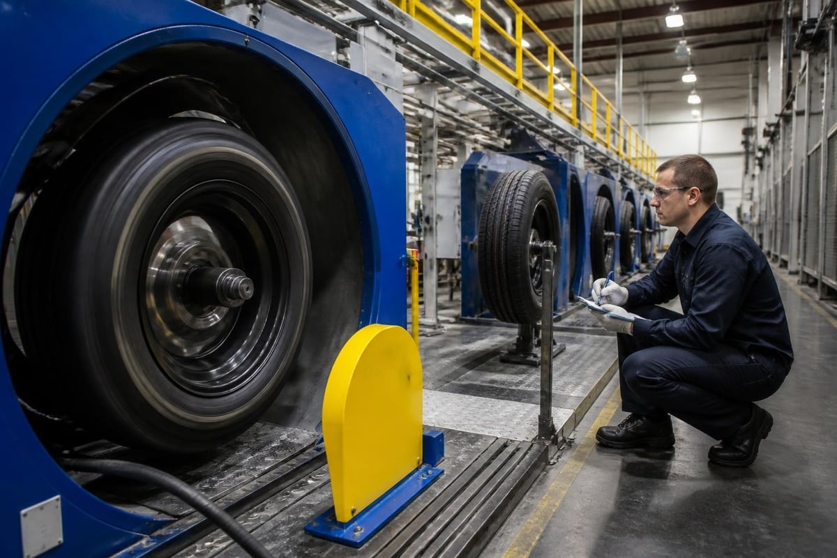 Radial Construction Tire: Technology & Benefits Guide 4 Tire testing equipment
