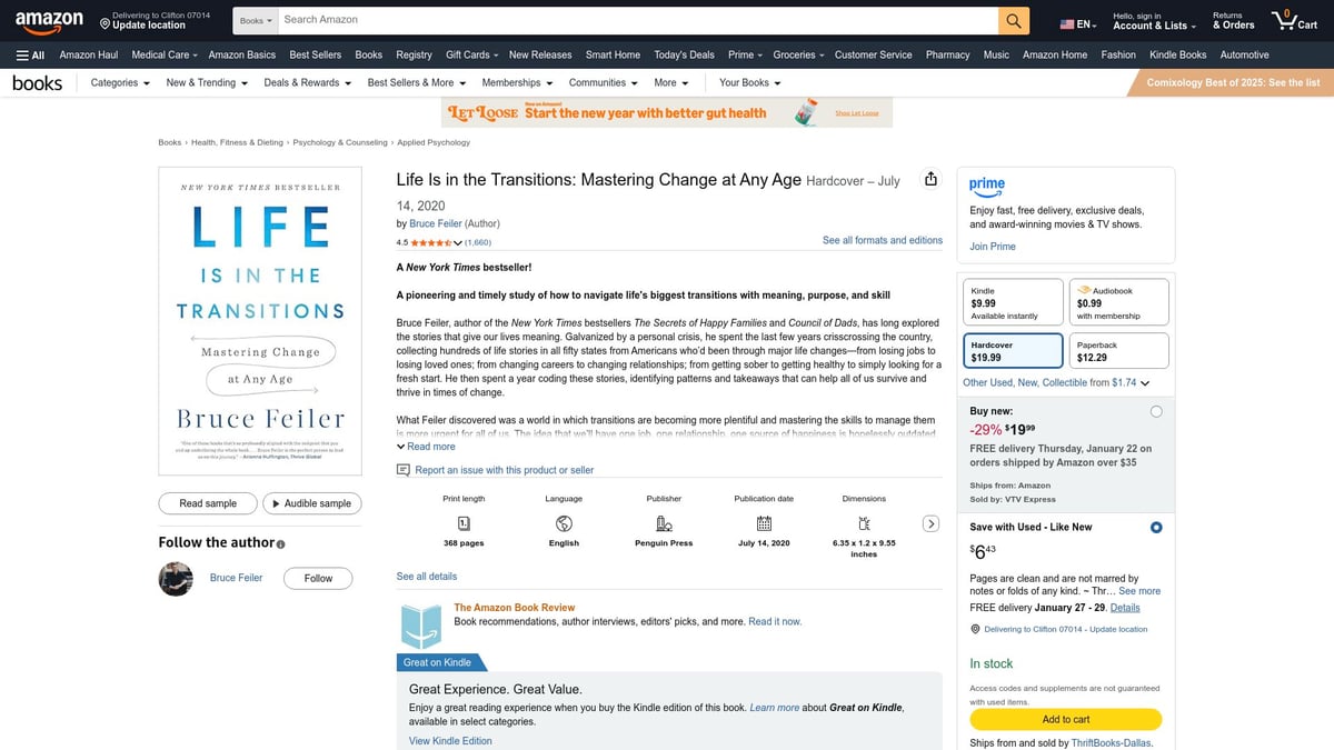 7 Must-Read New Leader Book Picks for 2026 - Life Is in the Transitions: Mastering Change at Any Age