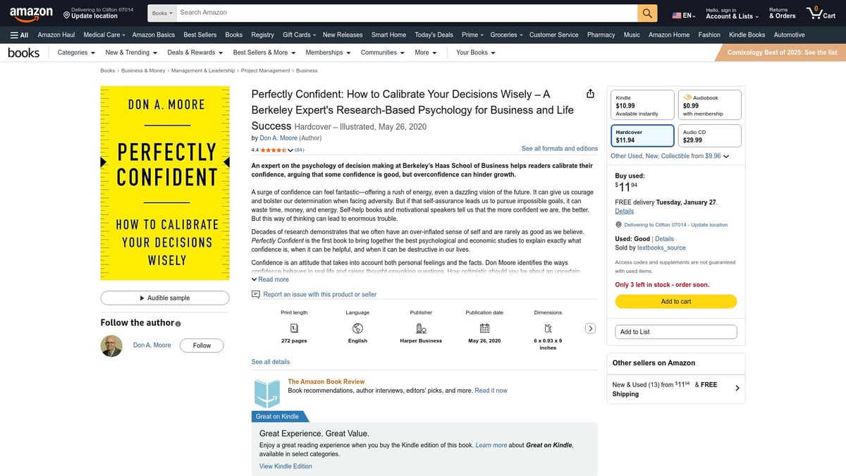 7 Must-Read New Leader Book Picks for 2026 - Perfectly Confident: How to Calibrate Your Decisions Wisely