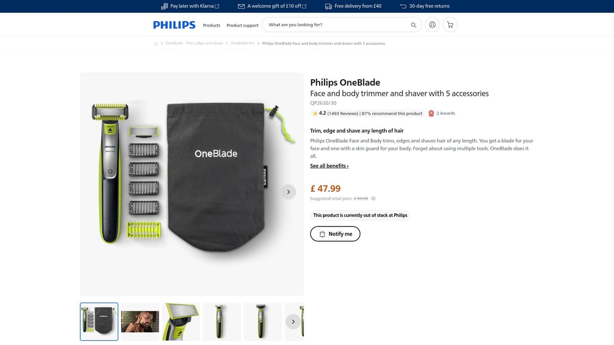 Top 7 Body Trimmer Men Picks for Smooth Grooming 2026 - Philips OneBlade Face + Body