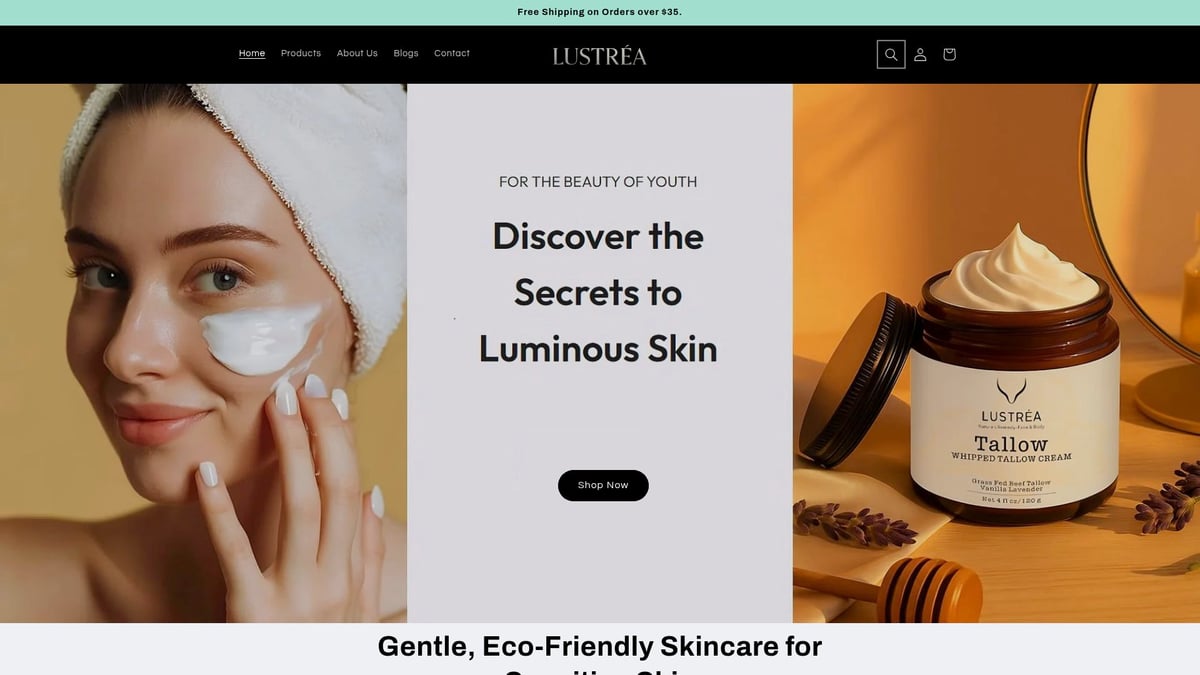 8 Best Botanical Skincare Products to Try in 2025 - LUSTRÉA Whipped Tallow Cream – Vanilla & Lavender